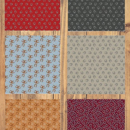 6 Fat Quarters - Assorted Horseshoes Fat Quarter Bundle