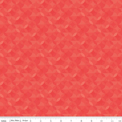 New Box of Crayons Kaleidoscope Red Cotton Fabric