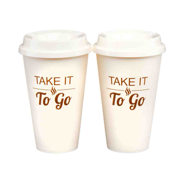 To-Go Coffee Travel Mugs, Set Of 2 (Pack of 5)