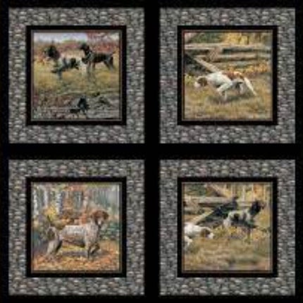 Show Dogs Pillow Panel Cotton Fabric