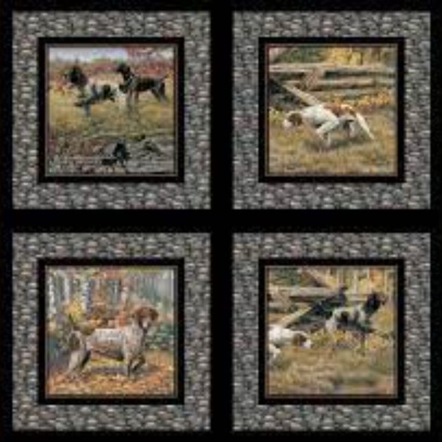 Show Dogs Pillow Panel Cotton Fabric