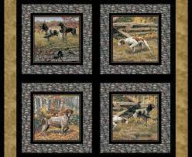 Show Dogs Pillow Panel Cotton Fabric