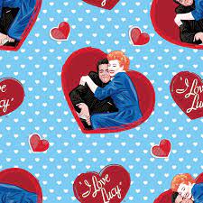 Lucy Ricky Heart Toss Cotton Fabric