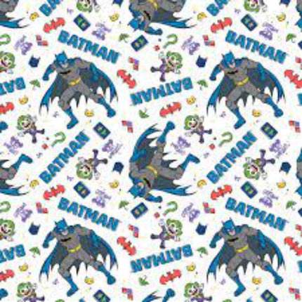 Assorted Batman Flat Fold Assortment 6, 12, 18, or 24 Yards Bundle Cotton Fabric