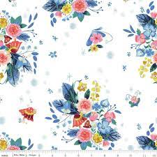 Down the Rabbit Hole White Cotton Fabric Table Runner & Placemats