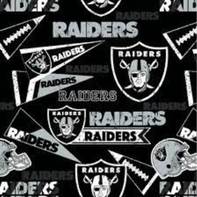 Handmade Valance or Curtain Panel Raiders Flag