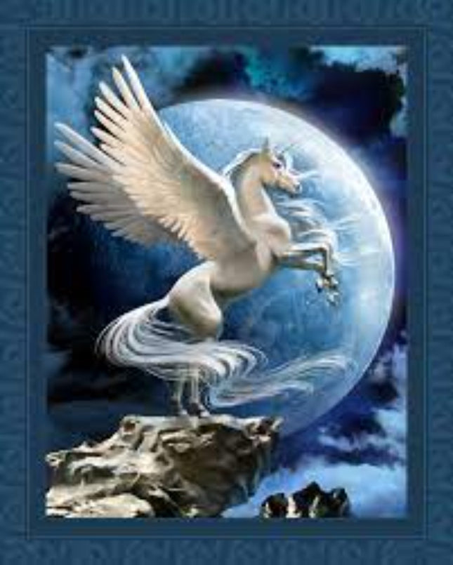 Mystique Unicorn Panel Cotton Fabric