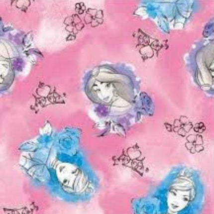 Disney Princesses Pink Cotton Fabric Table Runner & Placemats