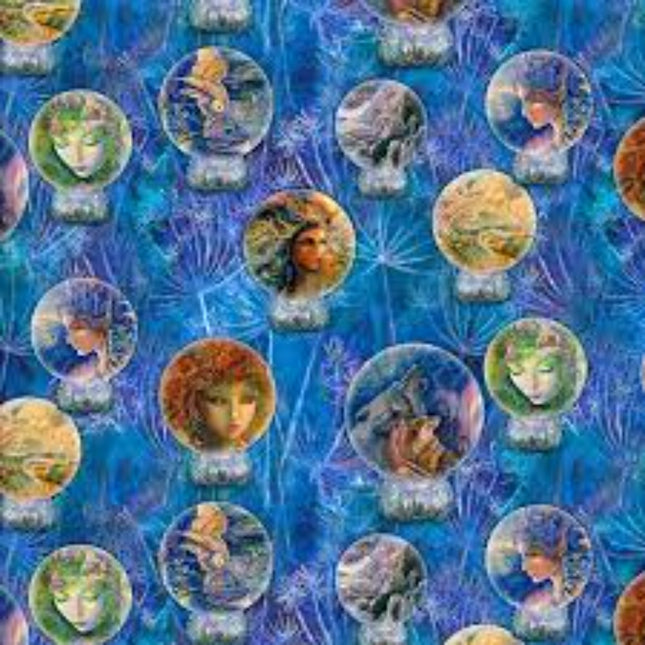Power of the Elements Snow Globes Cotton Fabric