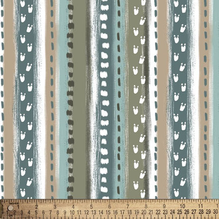 Going Dino Stripe Flannel Fabric