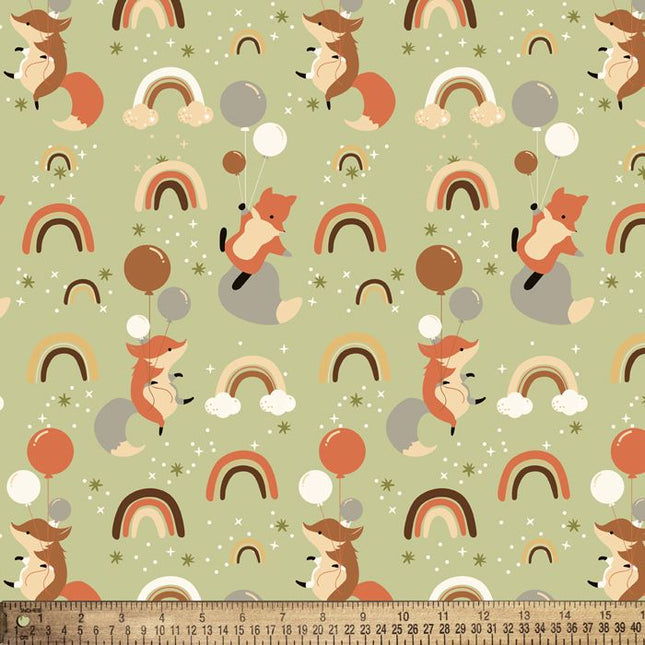 Pillowcase - Foxes and Rainbows Flannel