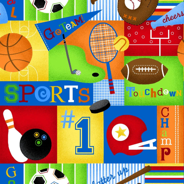 Sports Patch Comfy Flannel Fabric