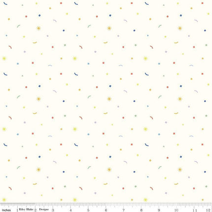 New Box of Crayons Confetti Cloud Cotton Fabric