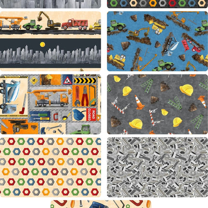 8 Half Yards – Assorted Let's Get Building Half Yard Bundle