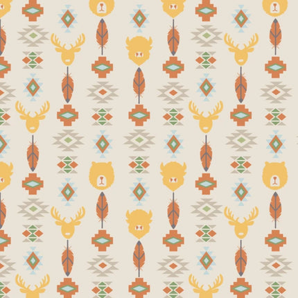 Wildlife Totem Flannel Fabric