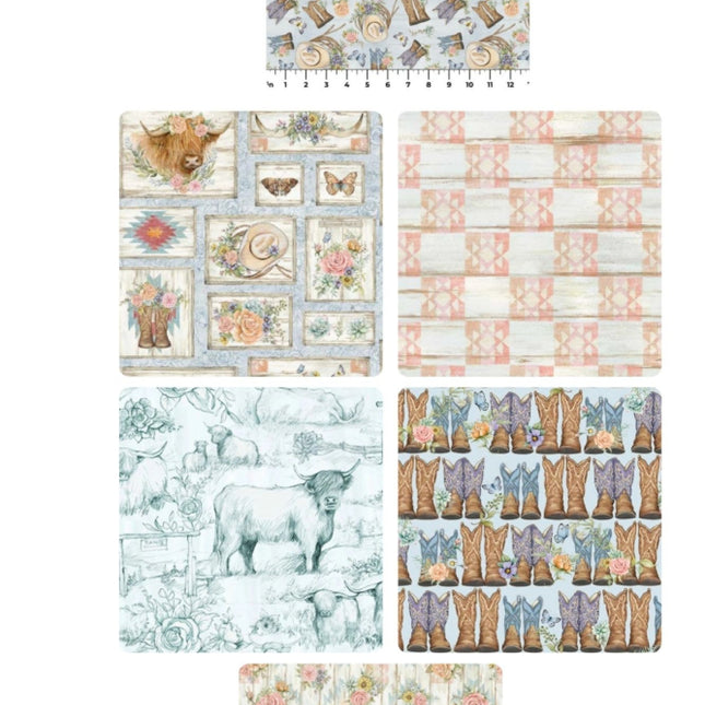 Assorted Highland Ranch Flat Fold Assortment 16 Yard Bundle Cotton Fabric