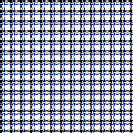 Blue Black & White Plaid Flannel Fabric