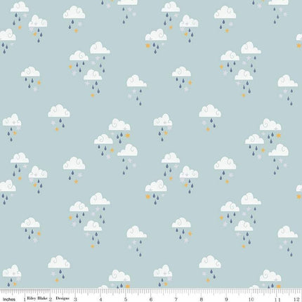 Twinkle Little Star Dream Skies Mist Cotton Fabric