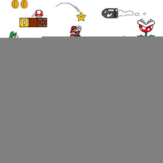 Super Mario Side Scroller Cotton Fabric