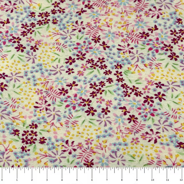 Pillowcase - Pink Ditsy Floral Flannel