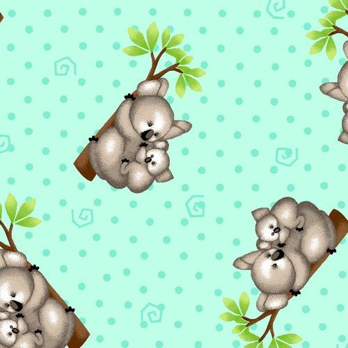 Koala Bears Flannel Fabric