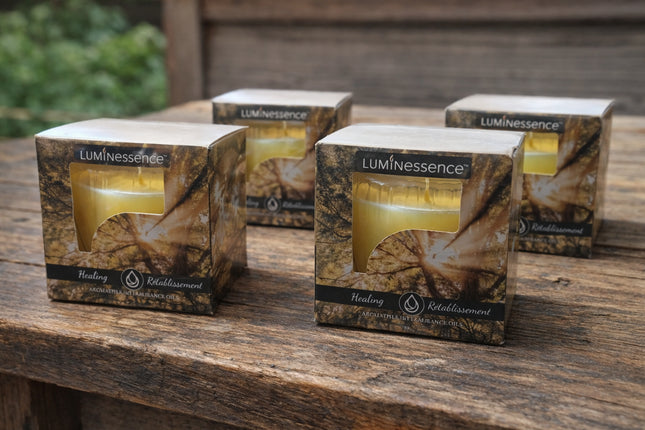 Luminessence Healing Scented 3 oz Candle Set of 4