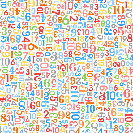 Playtime Numbers Flannel Fabric