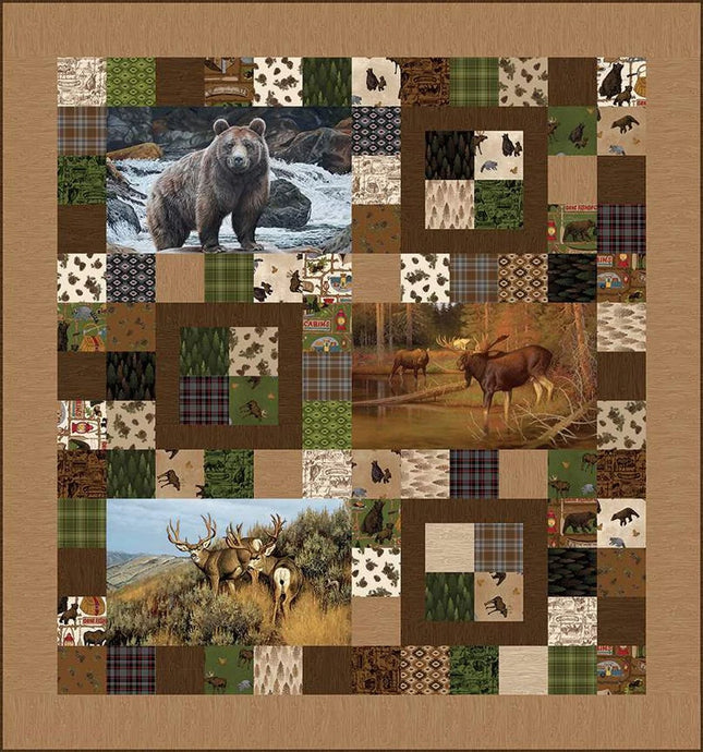 Majestic Animals Pillow Panel Quilt Kit