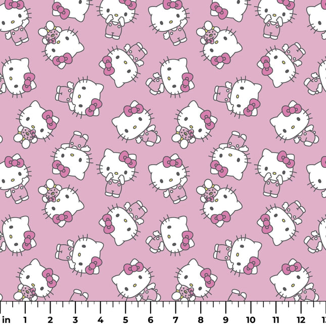 Sanrio Hello Kitty Sweet Toss Light Pink Cotton Fabric