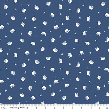 Twinkle Little Star Flock Nighttime Cotton Fabric