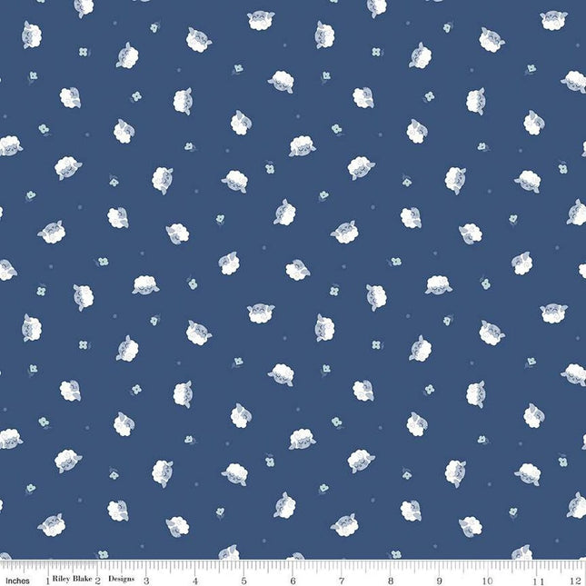 Twinkle Little Star Flock Nighttime Cotton Fabric