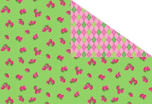 Double-Sided Quilt Fabric – Strawberry Delight