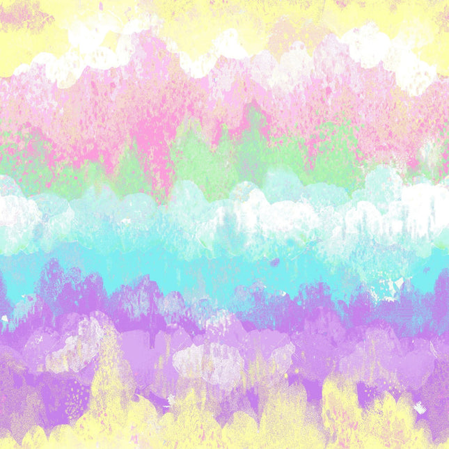 Tiedye Cloud Blender Multi Cotton Fabric - 3 7/8th Yards