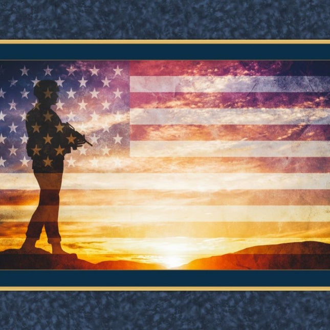 Defender Patriotic Panel Cotton Fabric