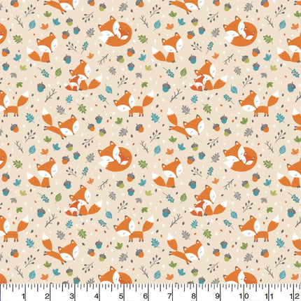 Baby Fox Flannel Fabric