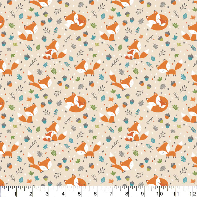 Baby Fox Flannel Fabric