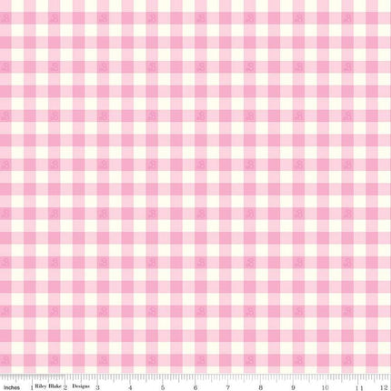 Barbie World Barbie Gingham Pink Cotton Fabric
