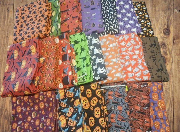 10 Half Yards -Assorted Halloween #1 Fat Half Yard Bundle
