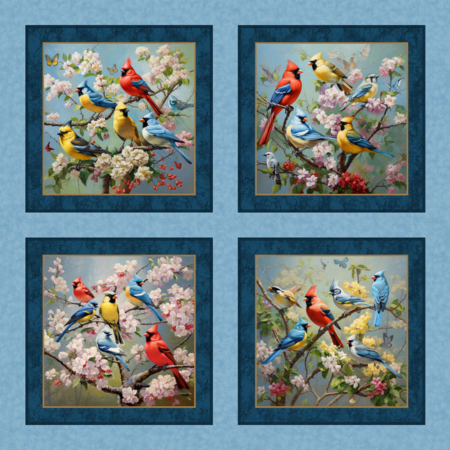 Garden Wings Pillow Panel Cotton Fabric