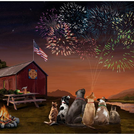 Handmade Tapestry "Patriotic Pets”
