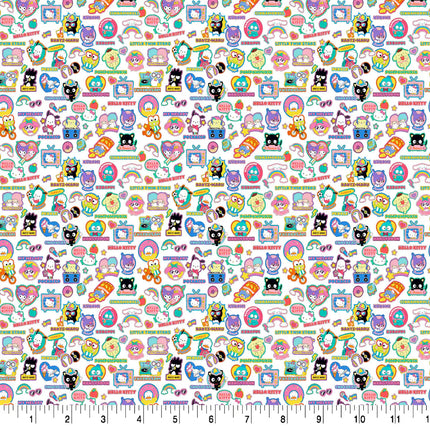 Hello Kitty Friends & Stickers Cotton Fabric Table Runner & Placemats
