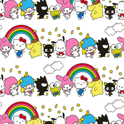 Hello Kitty & Friends Rainbow Cotton Fabric Pillowcase