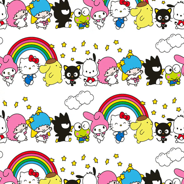 Hello Kitty & Friends Rainbow Cotton Fabric Table Runner & Placemats
