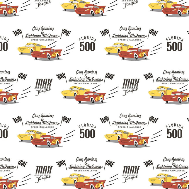 Pillowcase - CARS III Speed Challenge White Cotton