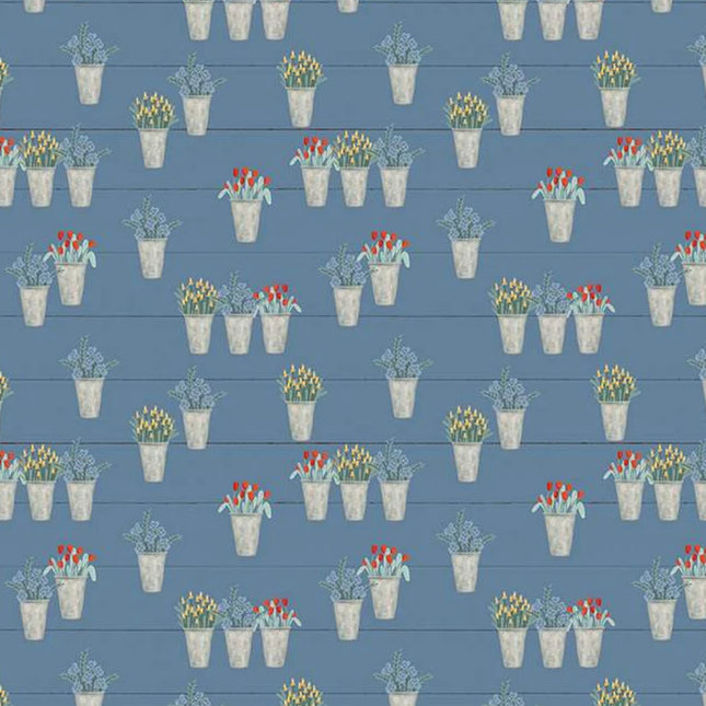 Handmade Valance or Curtain Panel Farmhouse Summer Pots