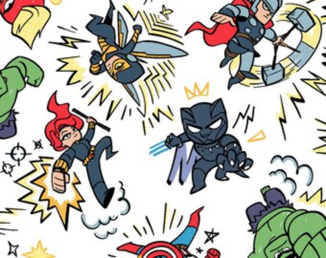 Avengers Kapow Cotton Fabric