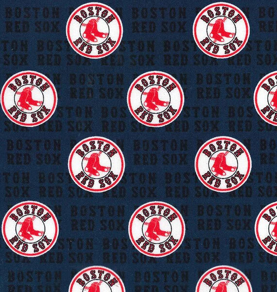 Handmade Valance or Curtain Panel Red Sox Mini