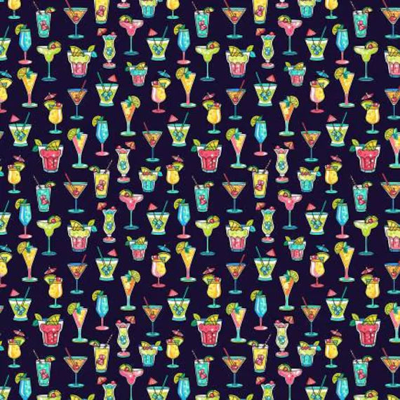 Beach Cheers Cotton Fabric