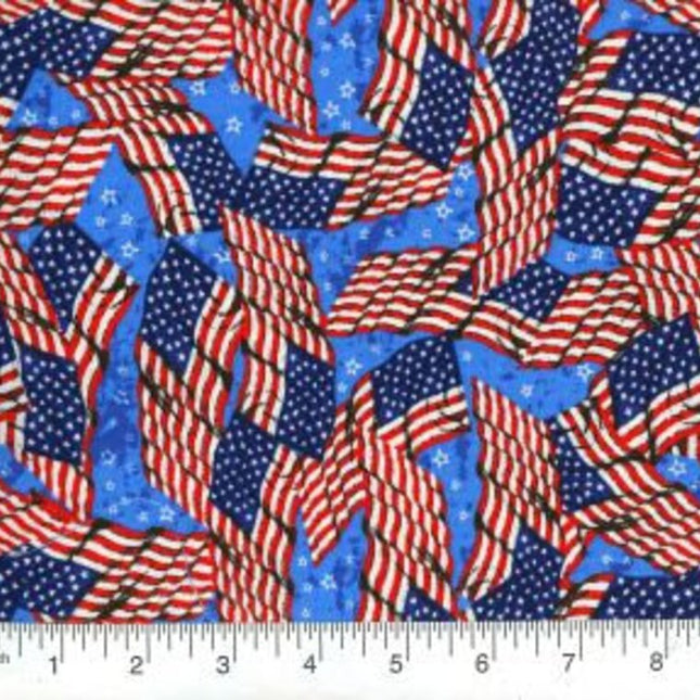 Curtain Valance - Patriotic Flag Cotton