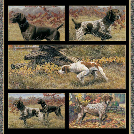 Show Dogs Wallhanging Panel Cotton Fabric
